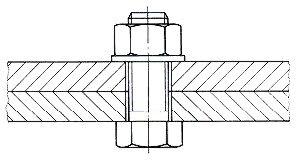 Drawing of tightened bolt