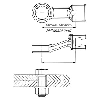 Mittenabstand / centreline