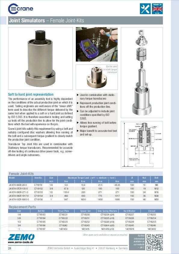 Transducer Top Joint Kits