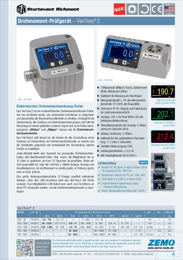 Sturtevant Richmont VeriTorq 2