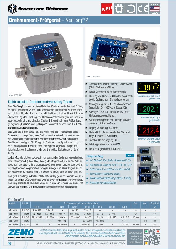 Sturtevant Richmont VeriTorq 2