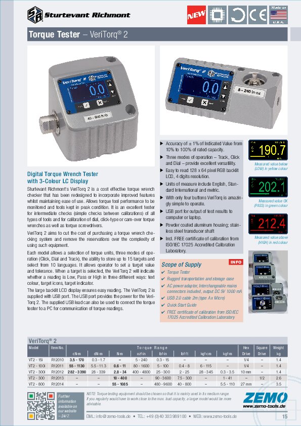 Sturtevant Richmont VeriTorq 2
