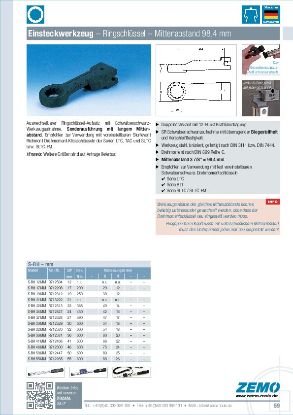 Dovetail Aufsatz S-BH