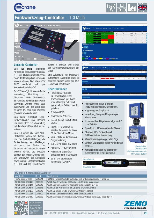 Crane TCI Multi Drehmomentwerkzeug-Controller