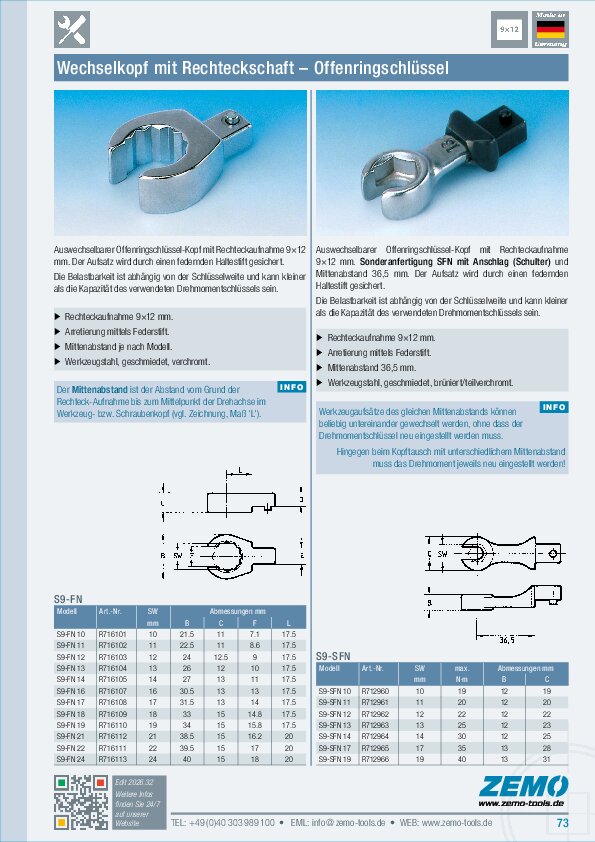 Einsteckwerkzeug S9/S14 FN