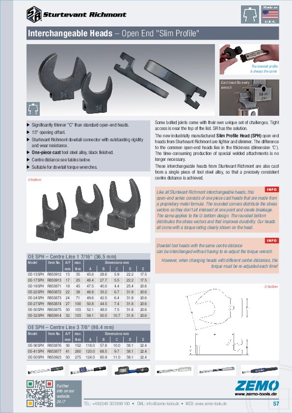 Sturtevant Richmont dovetail OE slim head
