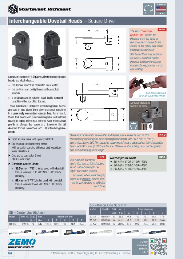 Sturtevant Richmont dovetail SD head