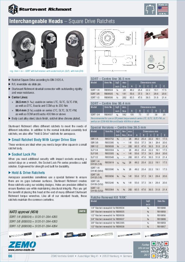 Sturtevant Richmont dovetail SDRT head