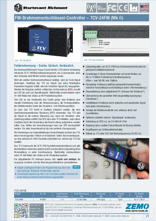 SR TCV-24FM Drehmomentwerkzeug-Controller