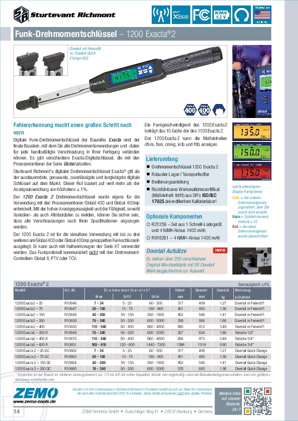 Sturtevant Richmont 1200 Exacta 2