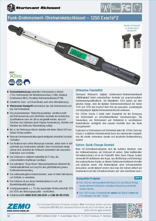 SR 1250 Exacta 2 Drehmomentschlüssel