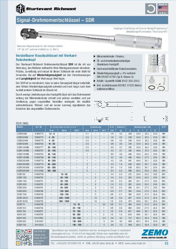 SDR (MG) Drehmomentschlüssel