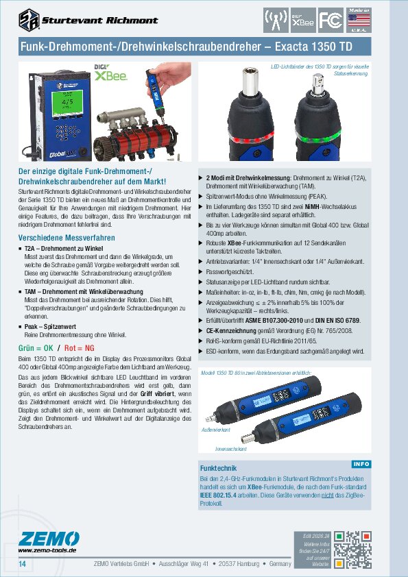 Sturtevant Richmont 1350 Exacta TD Drehmomentschraubendreher