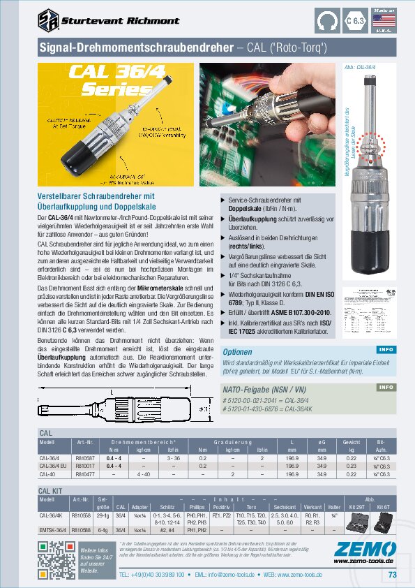 Sturtevant Richmont RotoTorq CAL Drehmomentschraubendreher