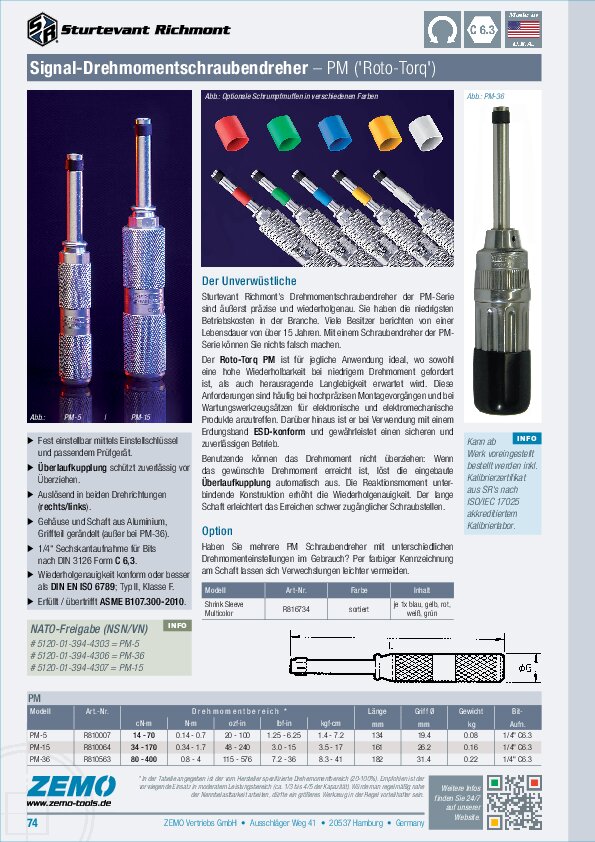 Sturtevant Richmont RotoTorq PM Drehmomentschraubendreher