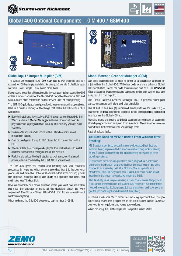 Sturtevant Richmont GIM400 / GSM400