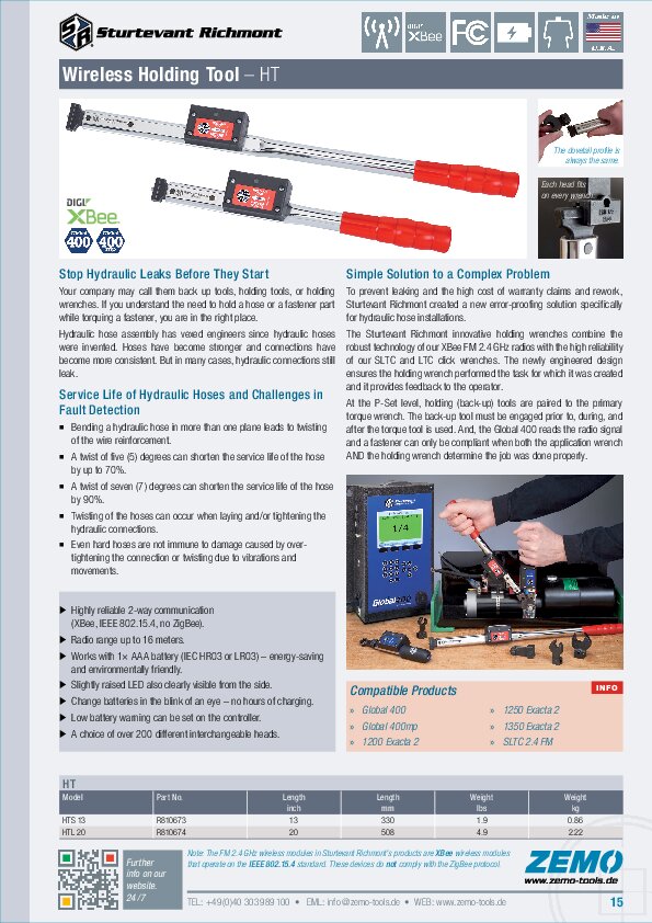Sturtevant Richmont HT Wireless Holding Tool