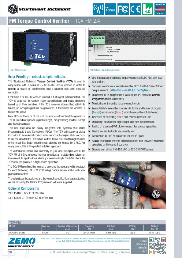 Sturtevant Richmont TCV-FM Torque Control Verifier