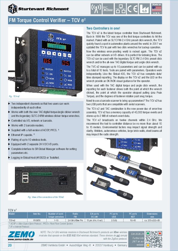 Sturtevant Richmont TCVe2 Torque Control Verifier