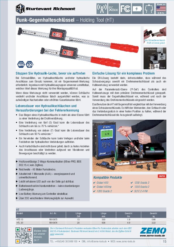 Sturtevant Richmont HT Drehmoment-Gegenhalteschlüssel