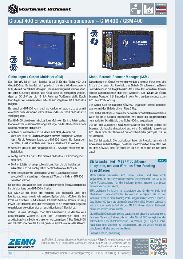 Sturtevant Richmont GIM400 / GSM400