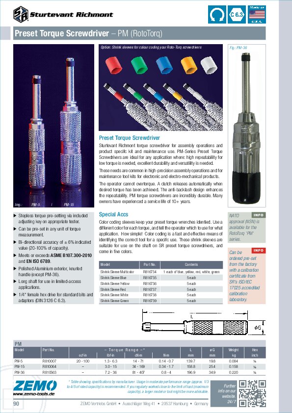 Sturtevant Richmont PM Torque Screwdriver