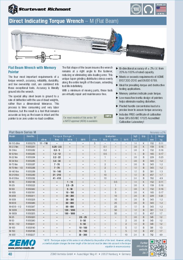 Sturtevant Richmont M Torque Wrench