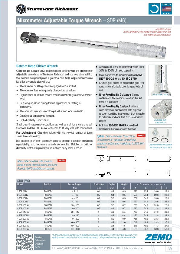 Sturtevant Richmont SDR Torque Wrench
