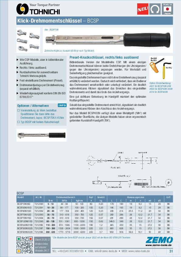 Tohnichi BCSP