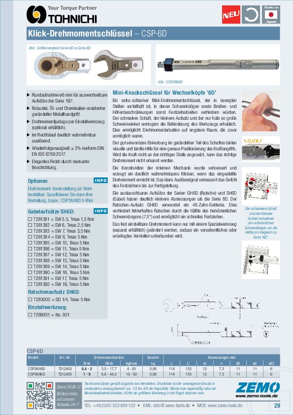 Tohnichi CSP6D