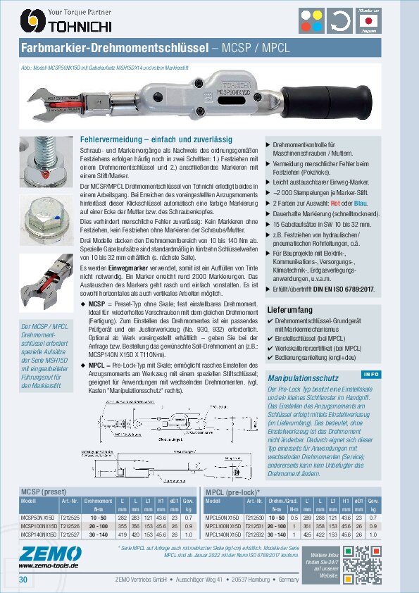 Tohnichi MPCL / MCSP
