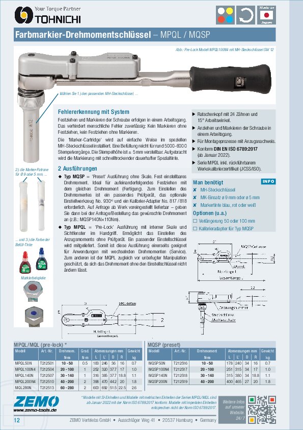 Tohnichi MQPL / MQSP