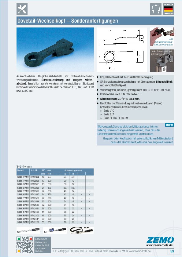 Dovetail Aufsatz S-BH