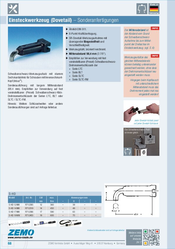 Dovetail-Aufsatz S-HD