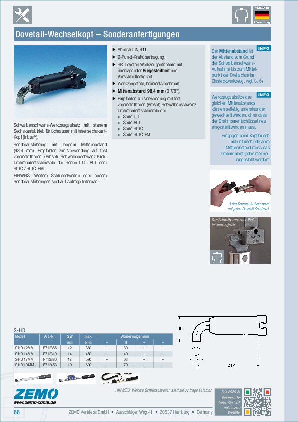 Dovetail-Aufsatz S-HD