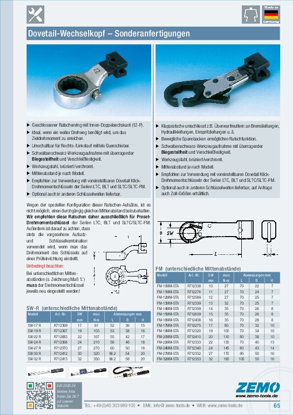Dovetail Aufsatz SW-R / RTW (FM)