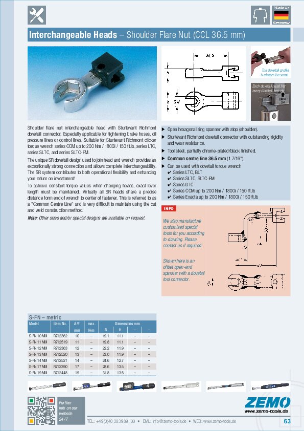 Interchangeable Head S-FN 36.5