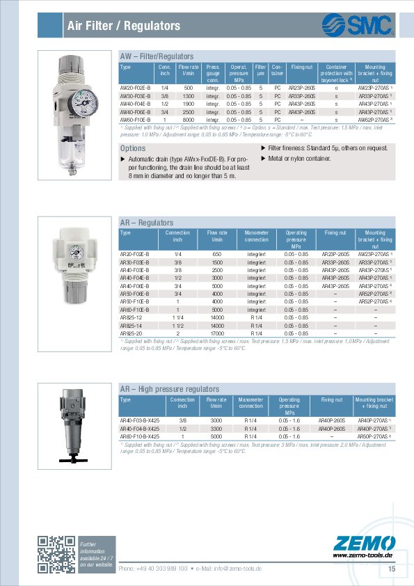 compressed air regulators