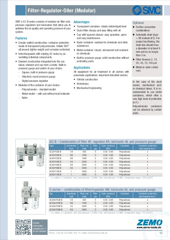 modular air filter-regulator-lubricator kits