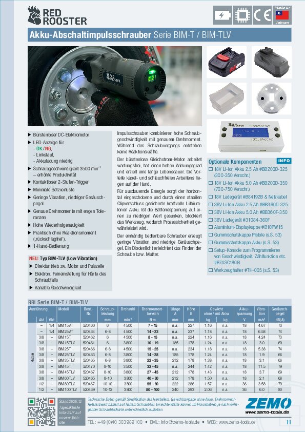 RRI Akku-Impulsschrauber BIM-T / BIM-TLV
