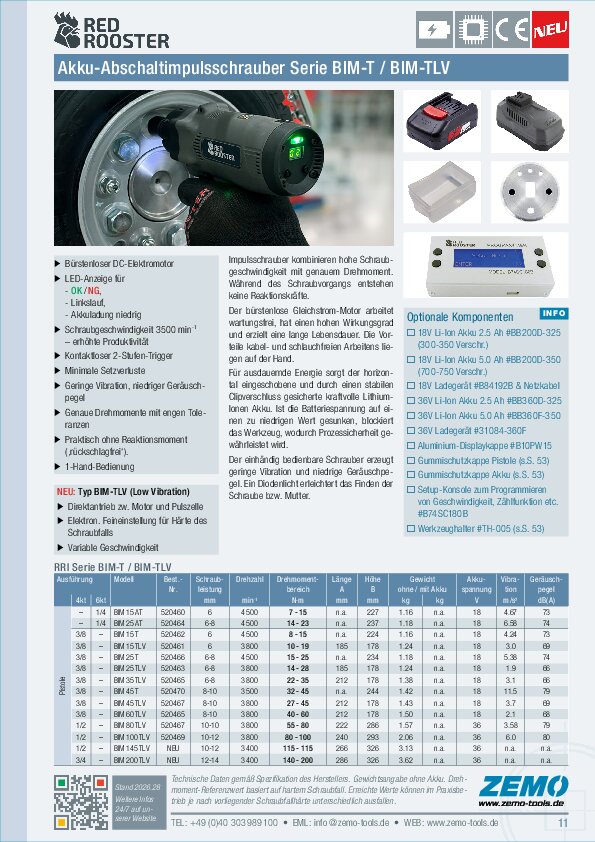 RRI Akku-Impulsschrauber BIM-T / BIM-TLV