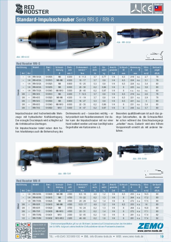 Red Rooster Impulsschrauber RRI-S / RRI-R