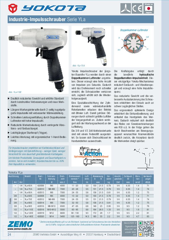 Yokota Impulsschrauber Serie YLa