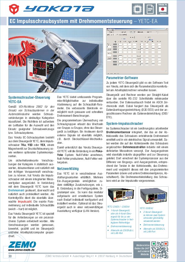 Yokota Systemschrauber-Steuerung YETC-EA