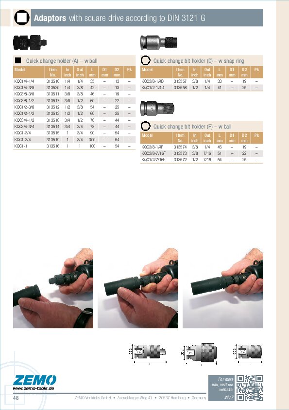 Power Socket Quick Change Adaptors