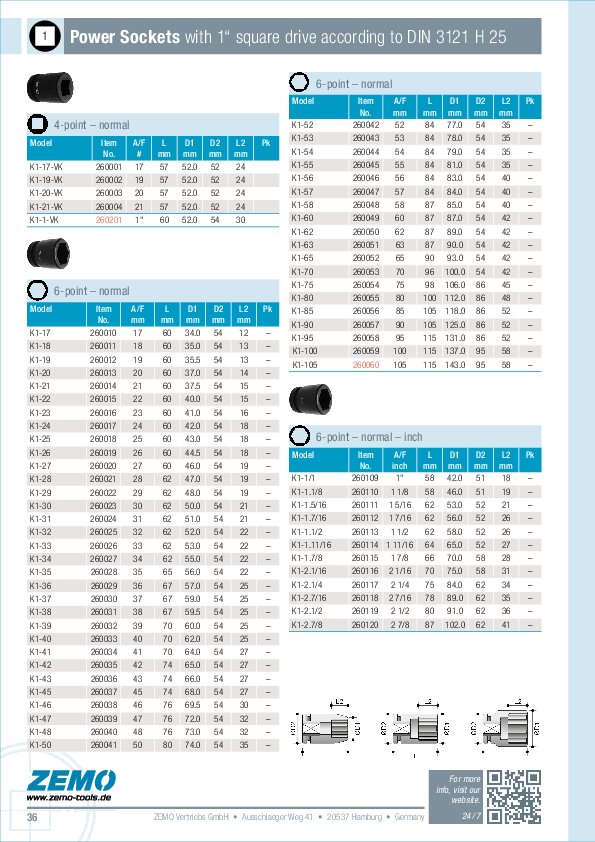 power sockets 1/1